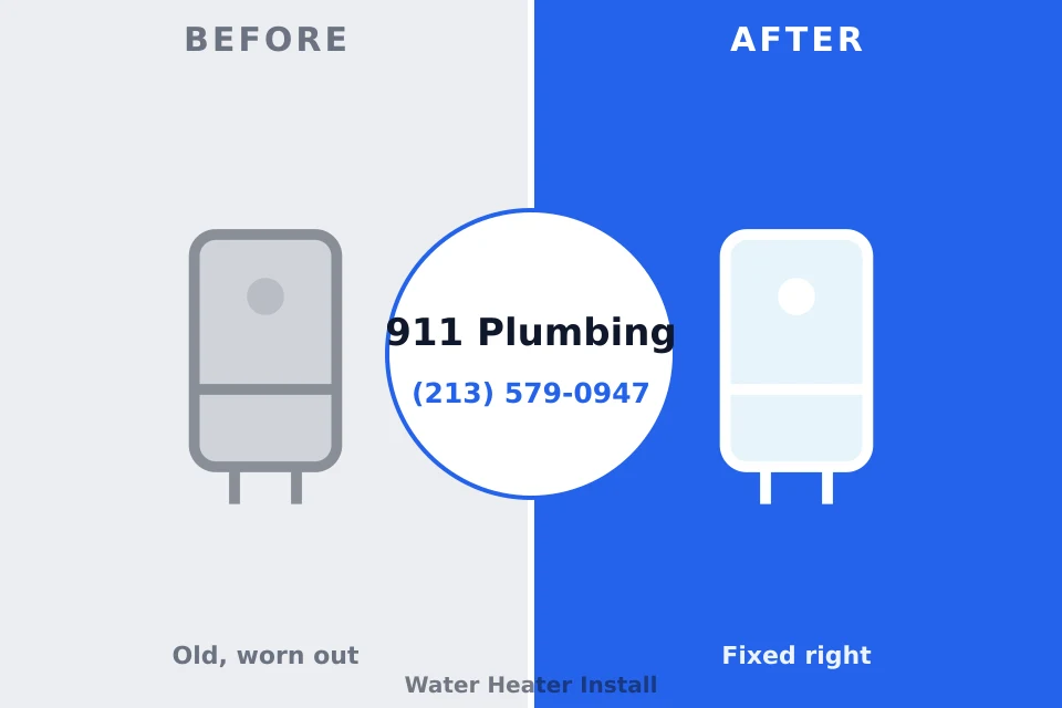 Before and after: plumbing repair Gruver, TX